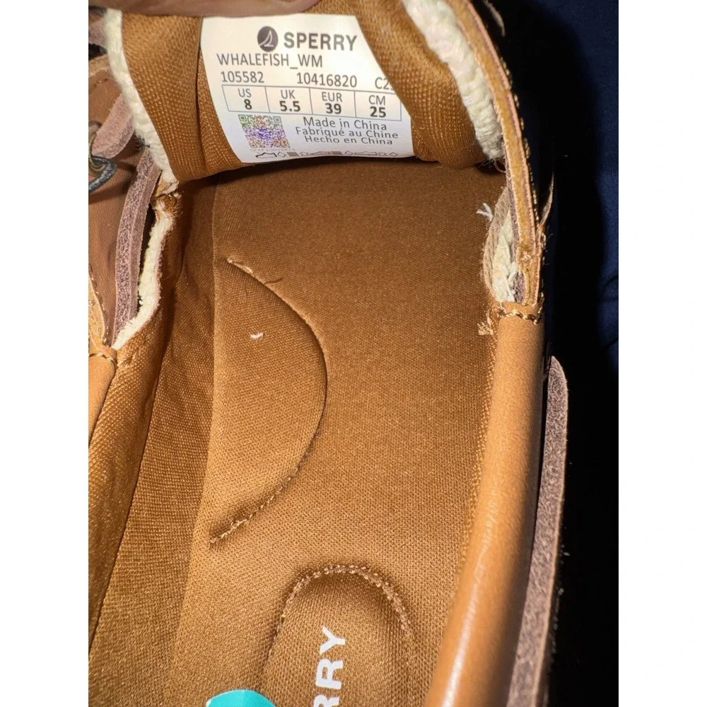 Sperry Boat Shoes Whalefish Brown Women Size 8 Memory Foam NWOT